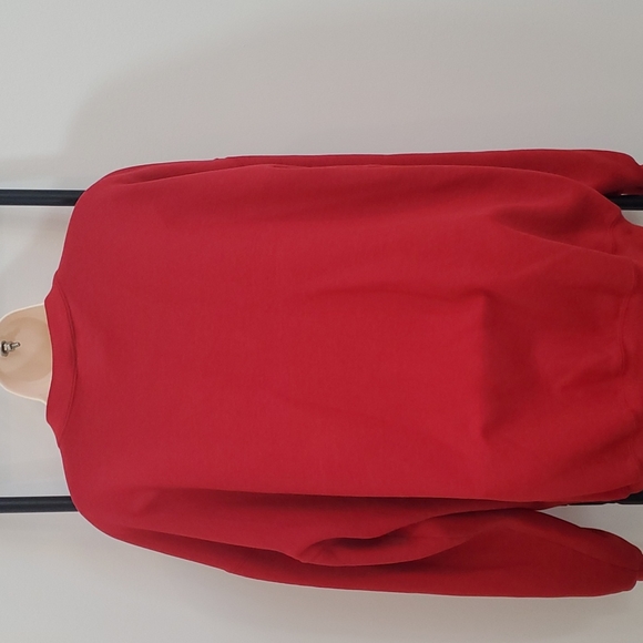 Vintage Jerzees Super Sweater sweatshirt red Christmas Tree size XL - Picture 4 of 7